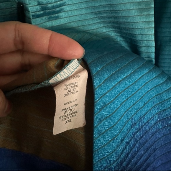 IC Connie K Jacket Single Button Blue Ombré Wearable Art XXL -50 Chest - Picture 5 of 8